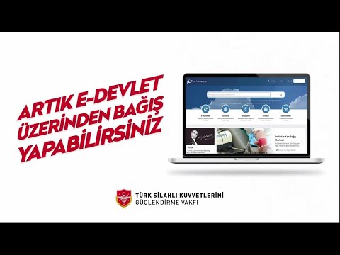 Türk Silahlı Kuvvetlerini Güçlendirme Vakfına e-Devlet üzerinden bağış yapılabilirsiniz