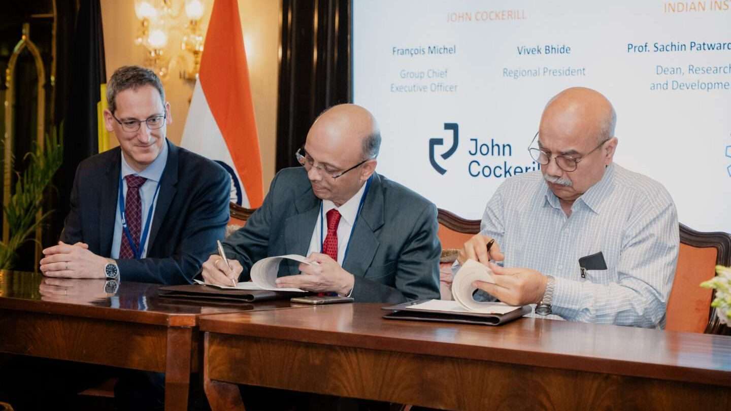 John Cockerill and IIT Bombay Sign MoU for Research Collaboration