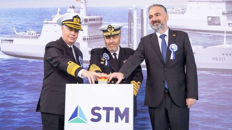 STM’nin Portekiz için inşa ettiği ikinci lojistik destek gemisi kızağa alındı